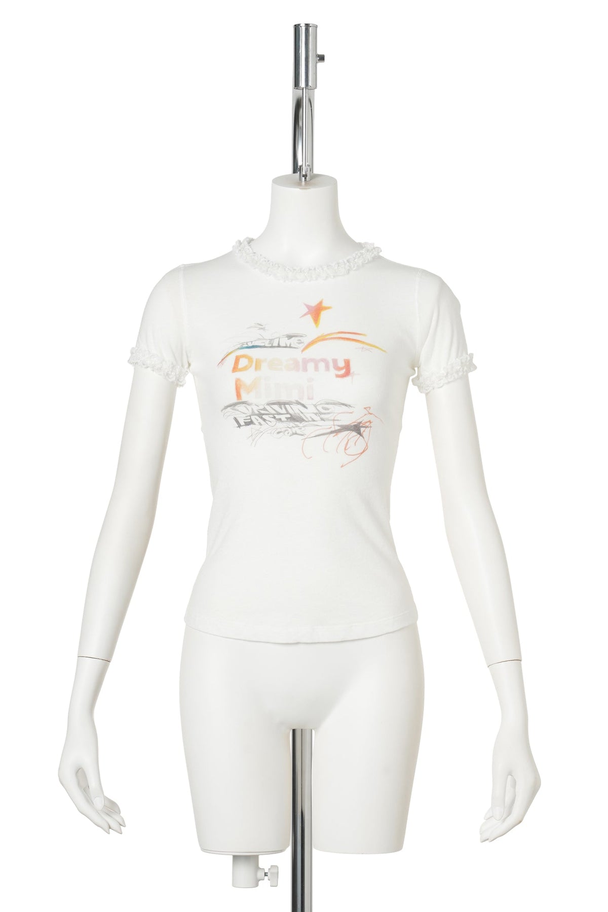 DREAMY BABY TEE(WITH LACE TRIM) / WHITE