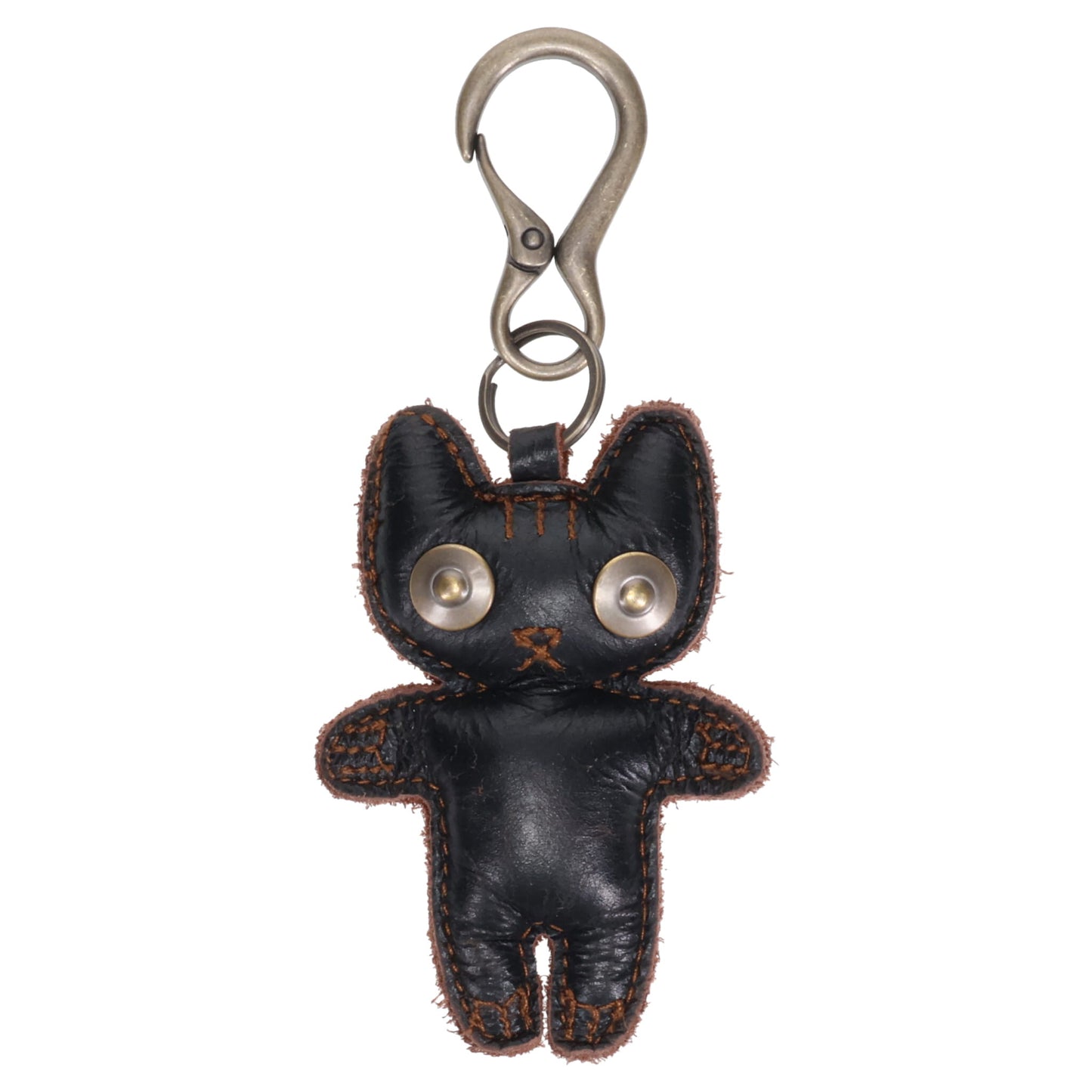 SPLIT LEATHER  BAG PENDANT / BLACK