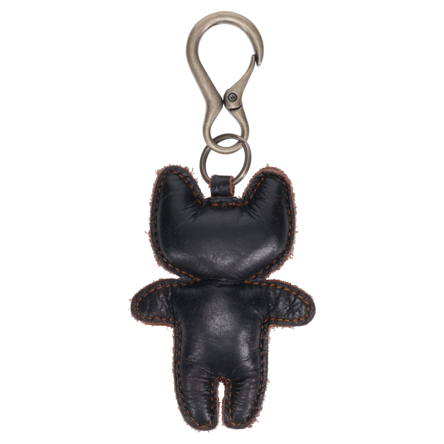 SPLIT LEATHER  BAG PENDANT / BLACK