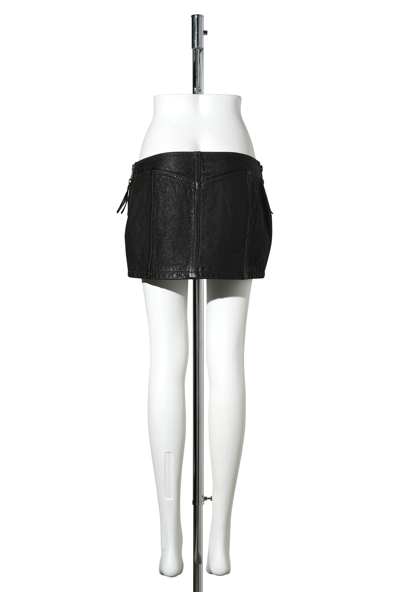 LEATHER SKIRT / RETRO/BLACK