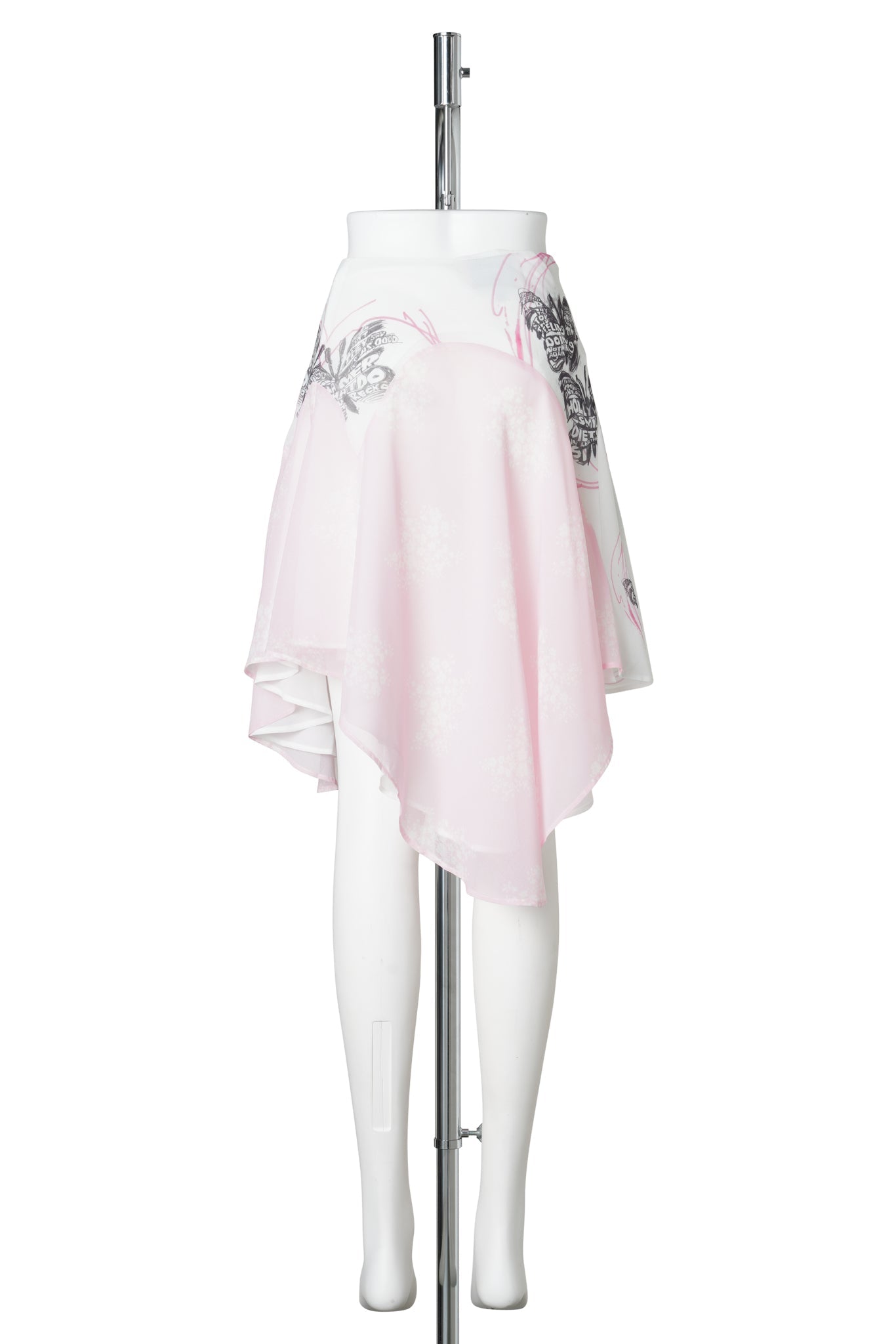BUTTERFLY SCRIBBLE SKIRT / WHITE