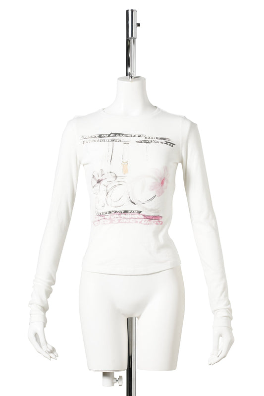 CIGGIE L/S T-SHIRT / WHITE