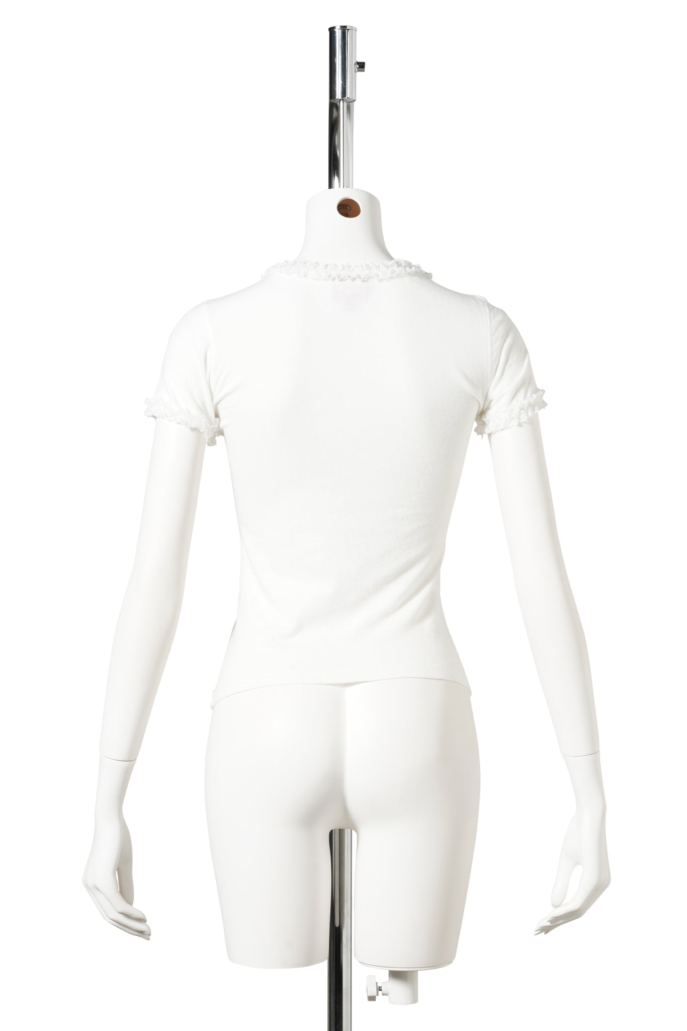 DREAMY BABY TEE(WITH  LACE TRIM) / WHITE