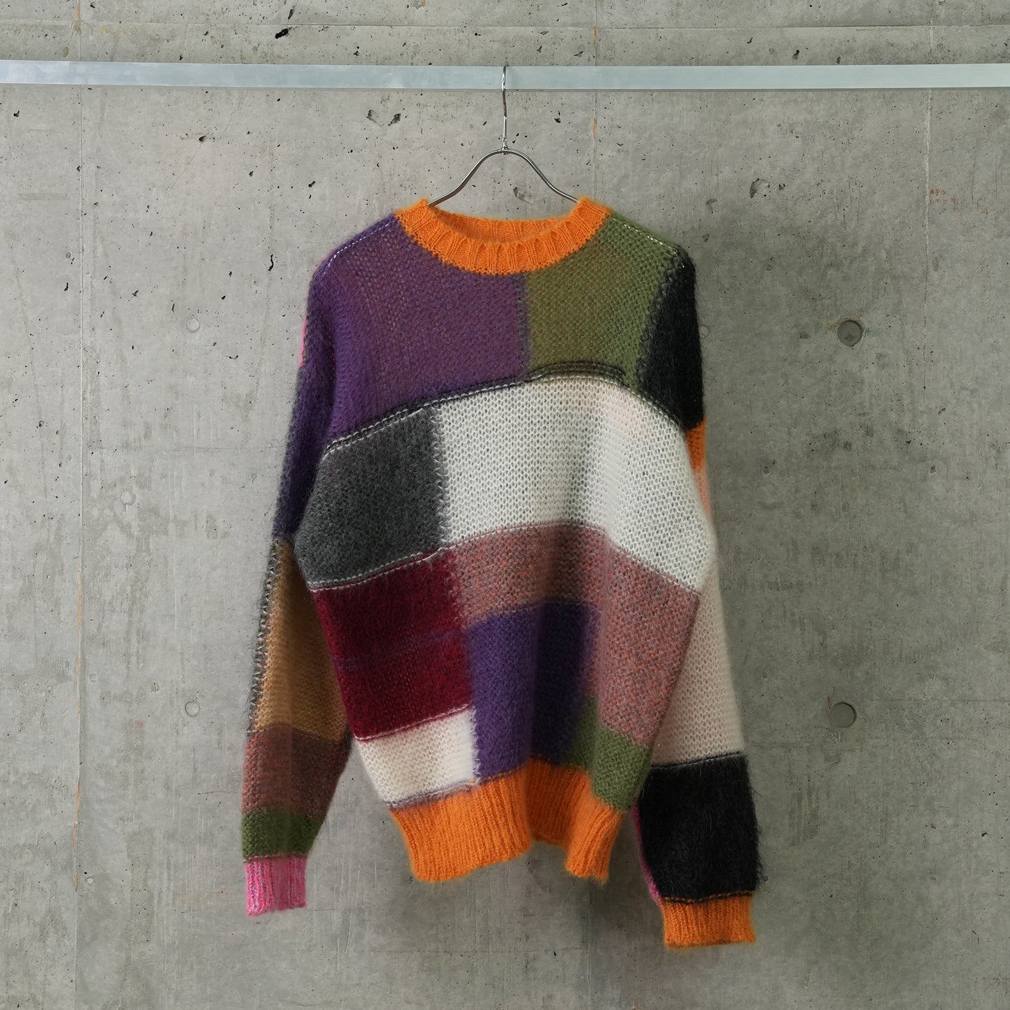 ARLECCHINO MOHAIR / 448:ORANGE/WHITE/GREEN