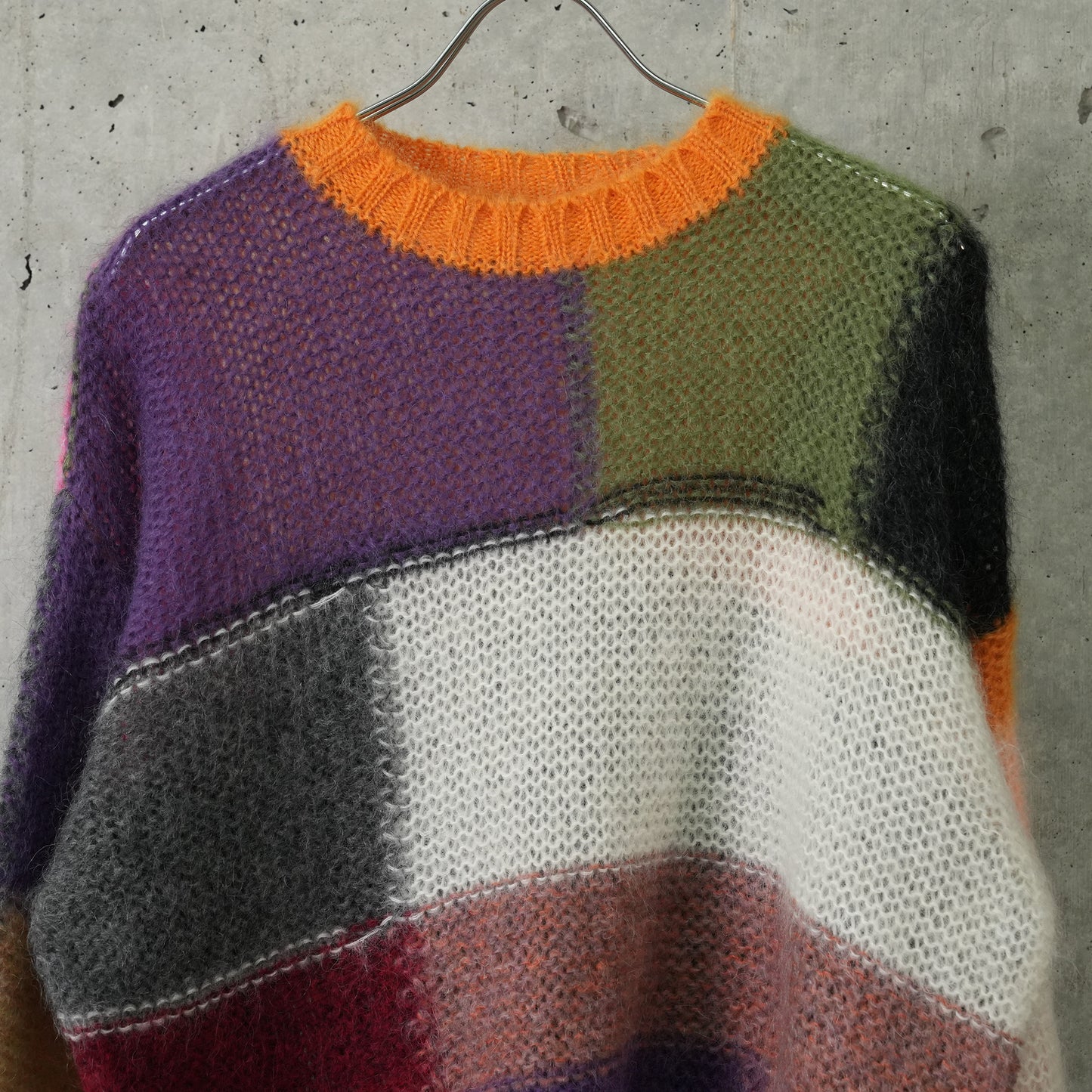 ARLECCHINO MOHAIR / 448:ORANGE/WHITE/GREEN