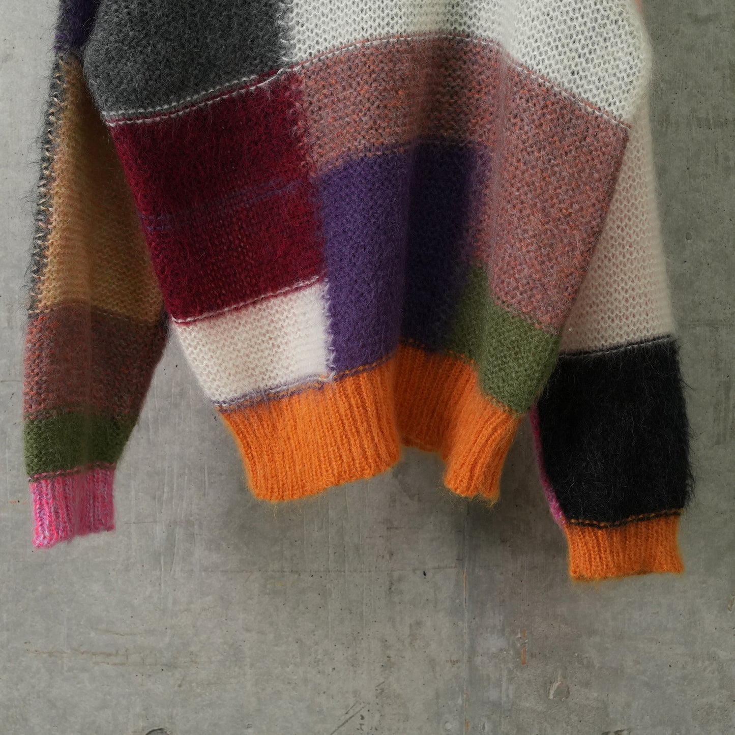 ARLECCHINO MOHAIR / 448:ORANGE/WHITE/GREEN