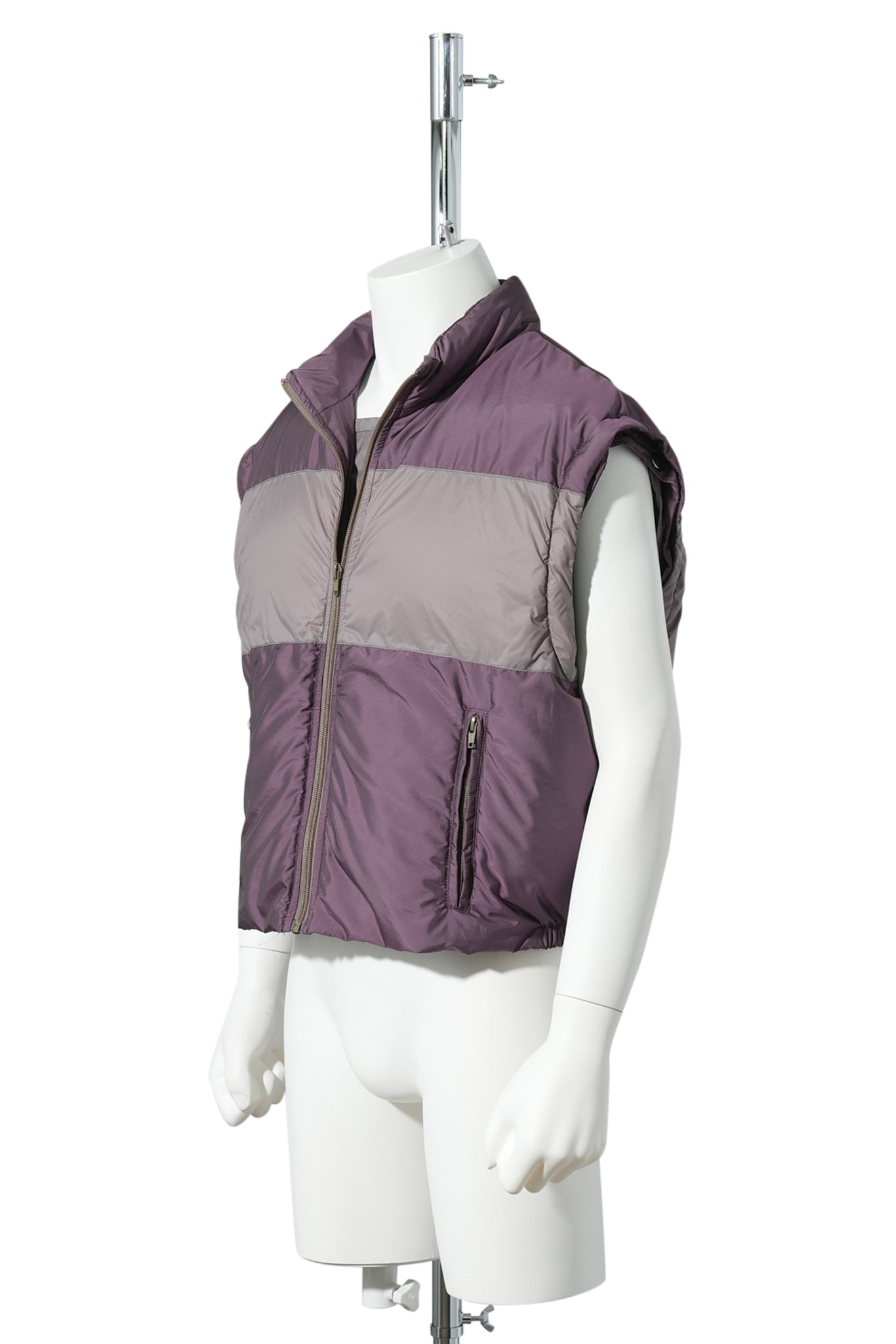 PUFFER VEST / MLN488:AUBERGINE