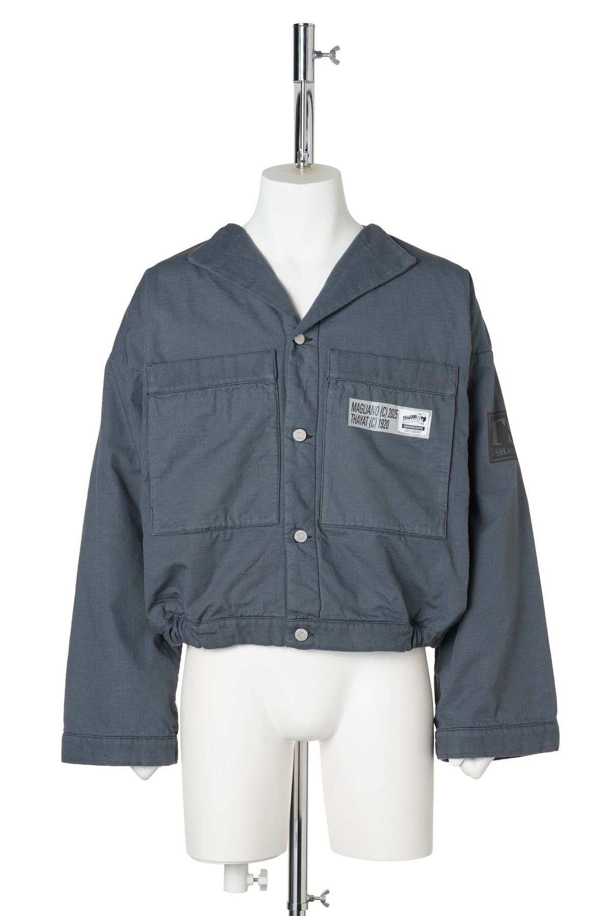 T SHAPE JACKET / DUSTYBLUE
