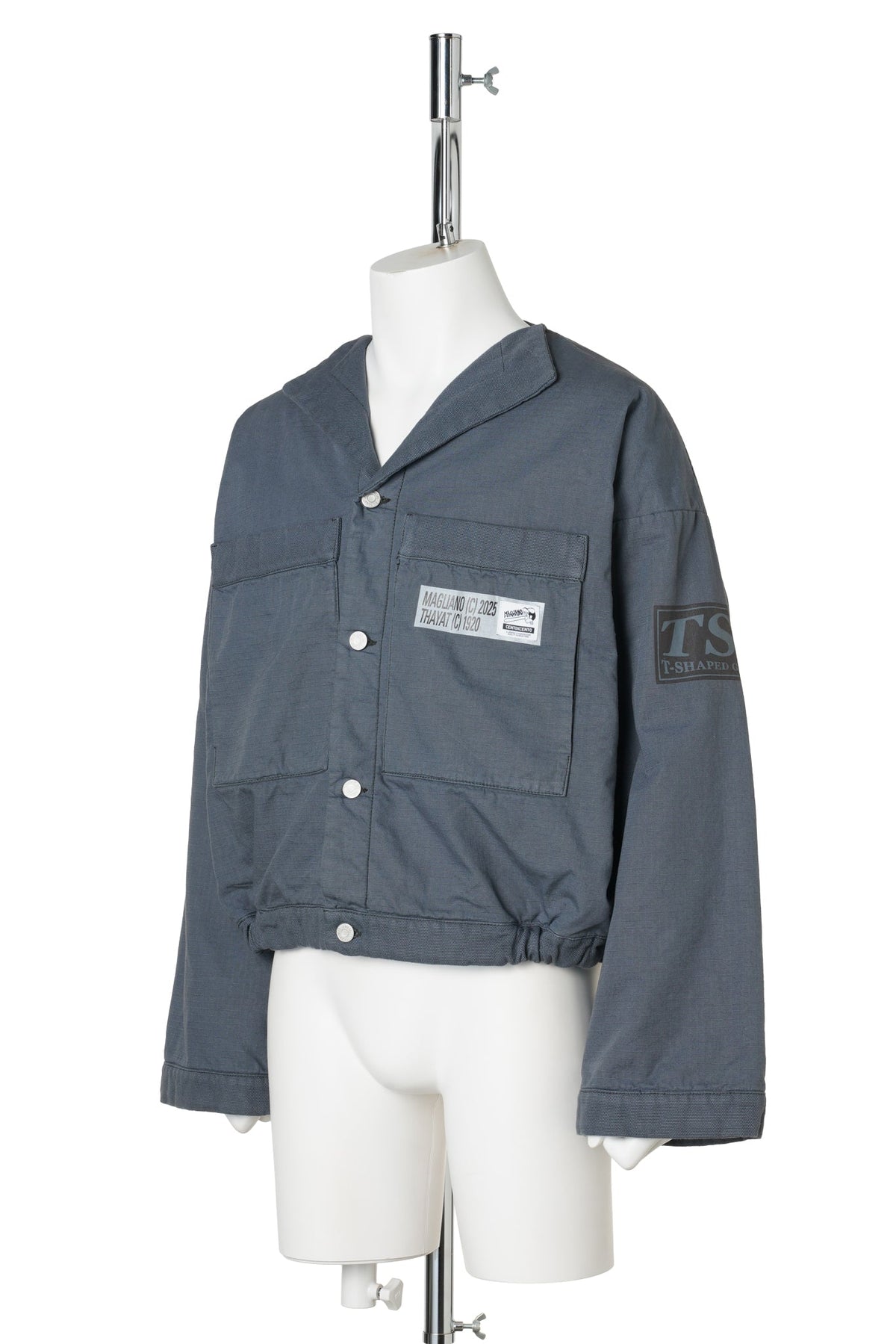 T SHAPE JACKET / DUSTYBLUE
