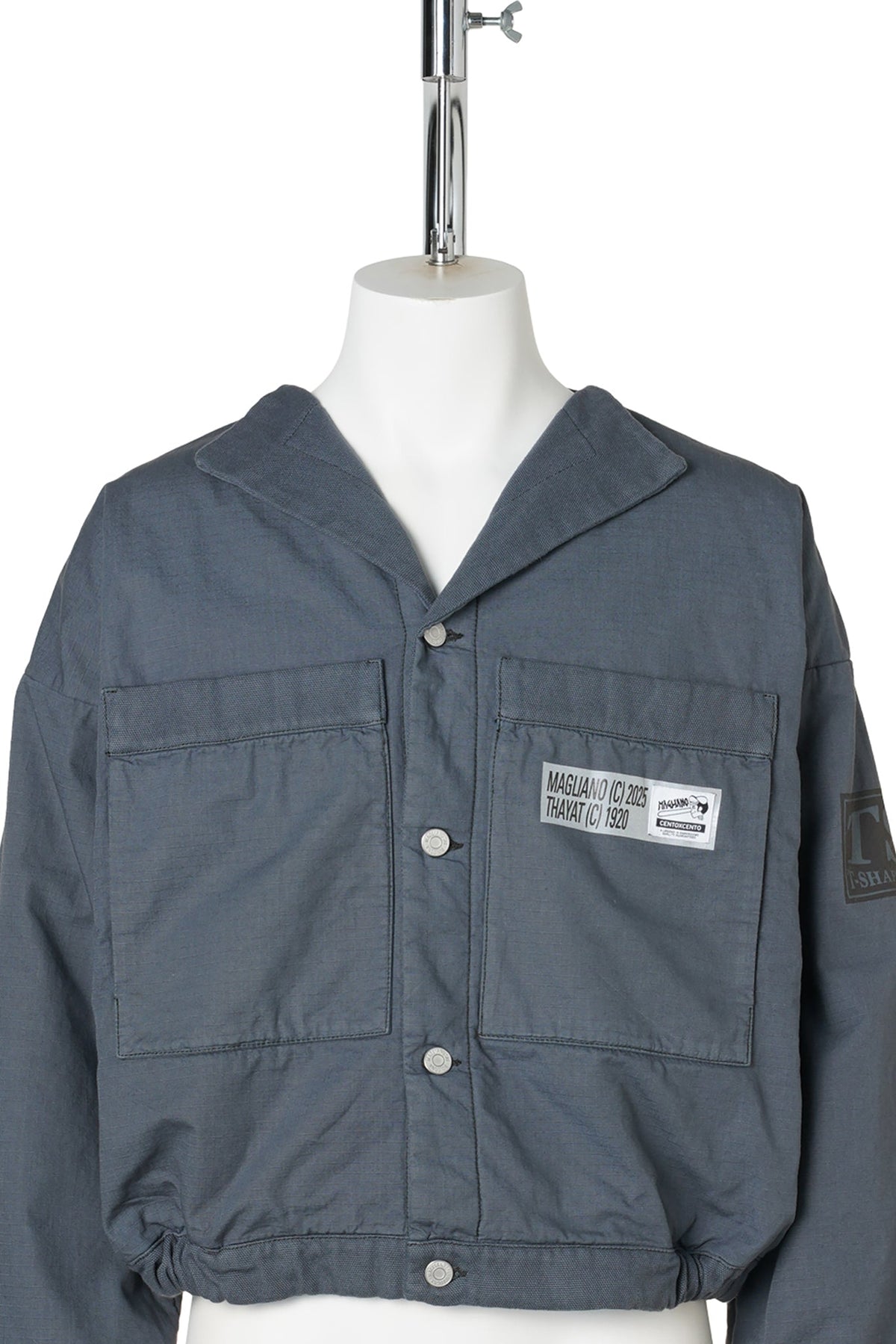 T SHAPE JACKET / DUSTYBLUE