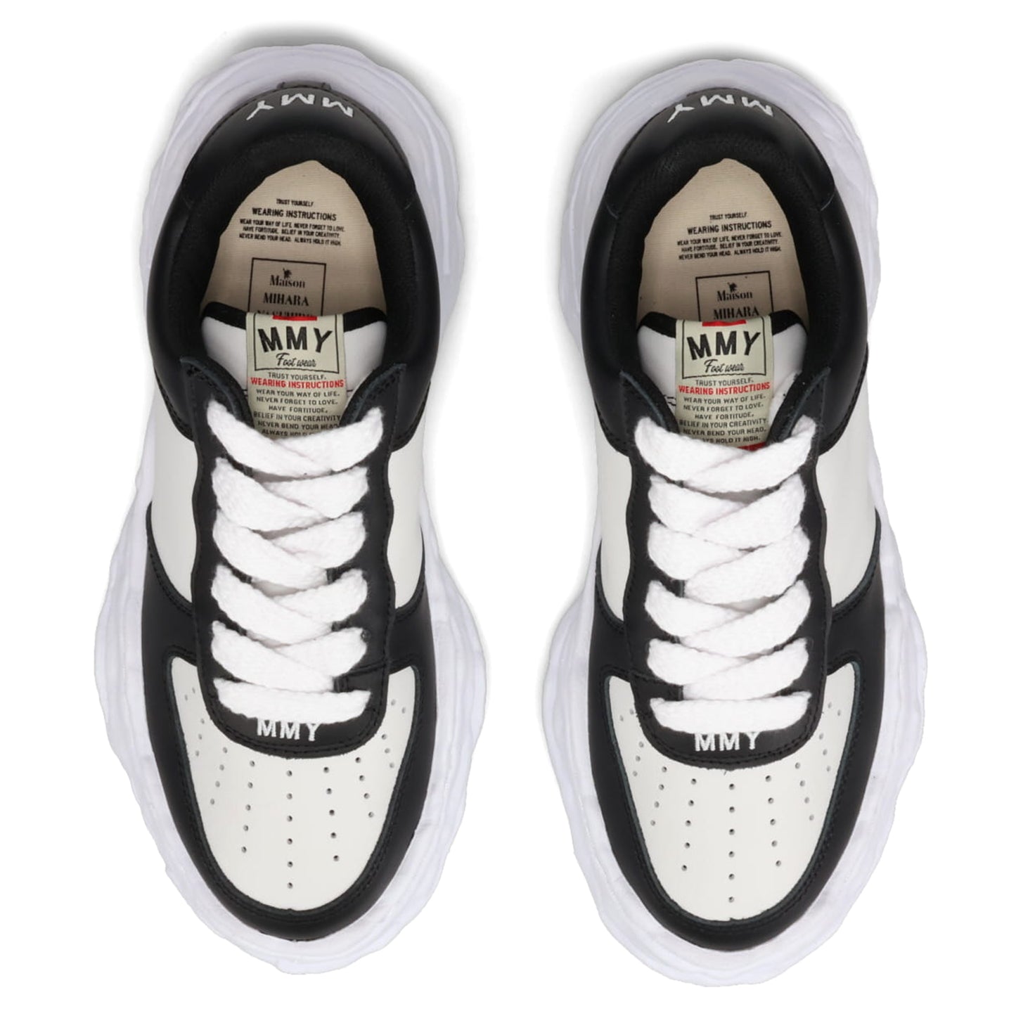 WAYNE LOW/LEATHER / 115:BLK/WHT