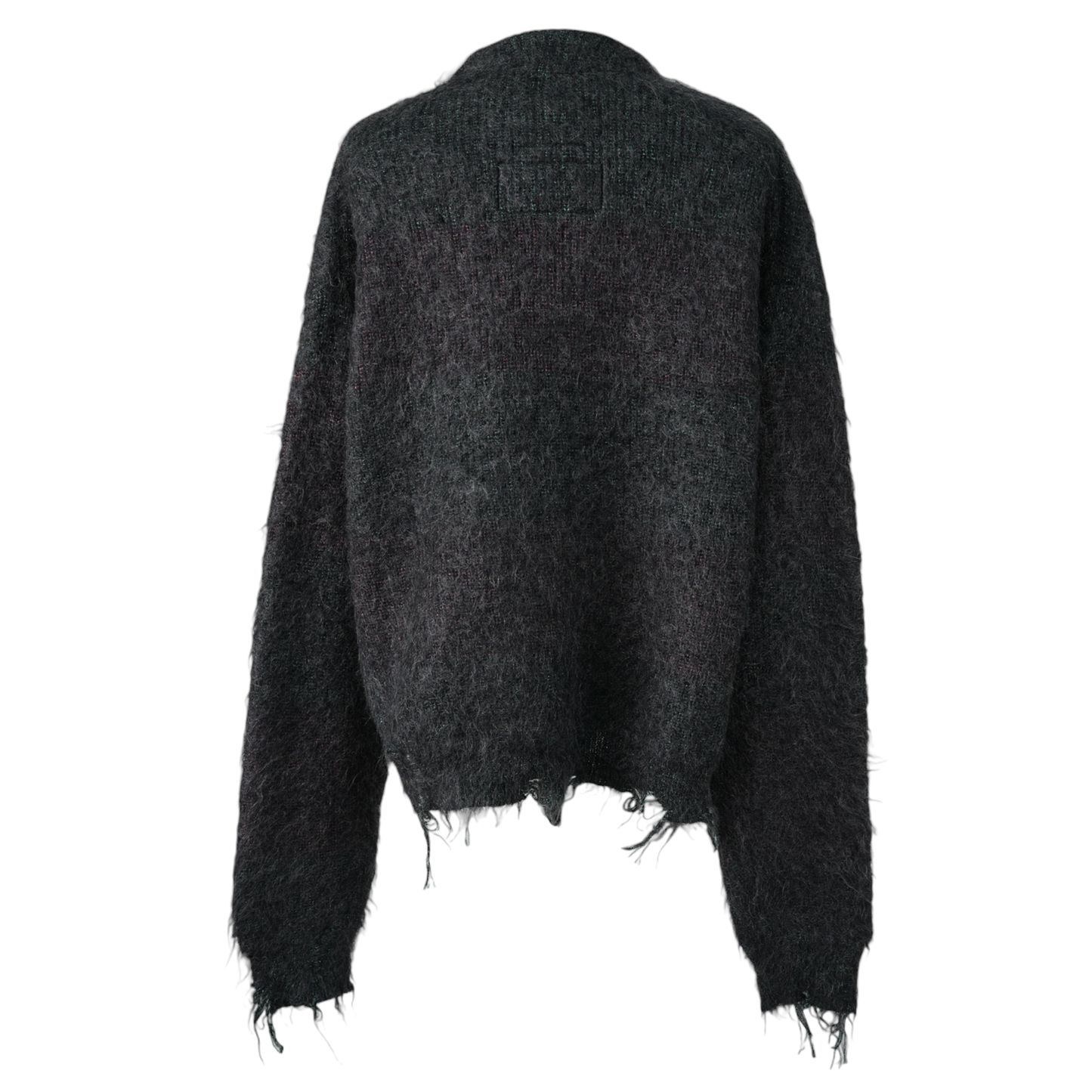 MOHAIR KNIT CARDIGAN / CHARCOAL