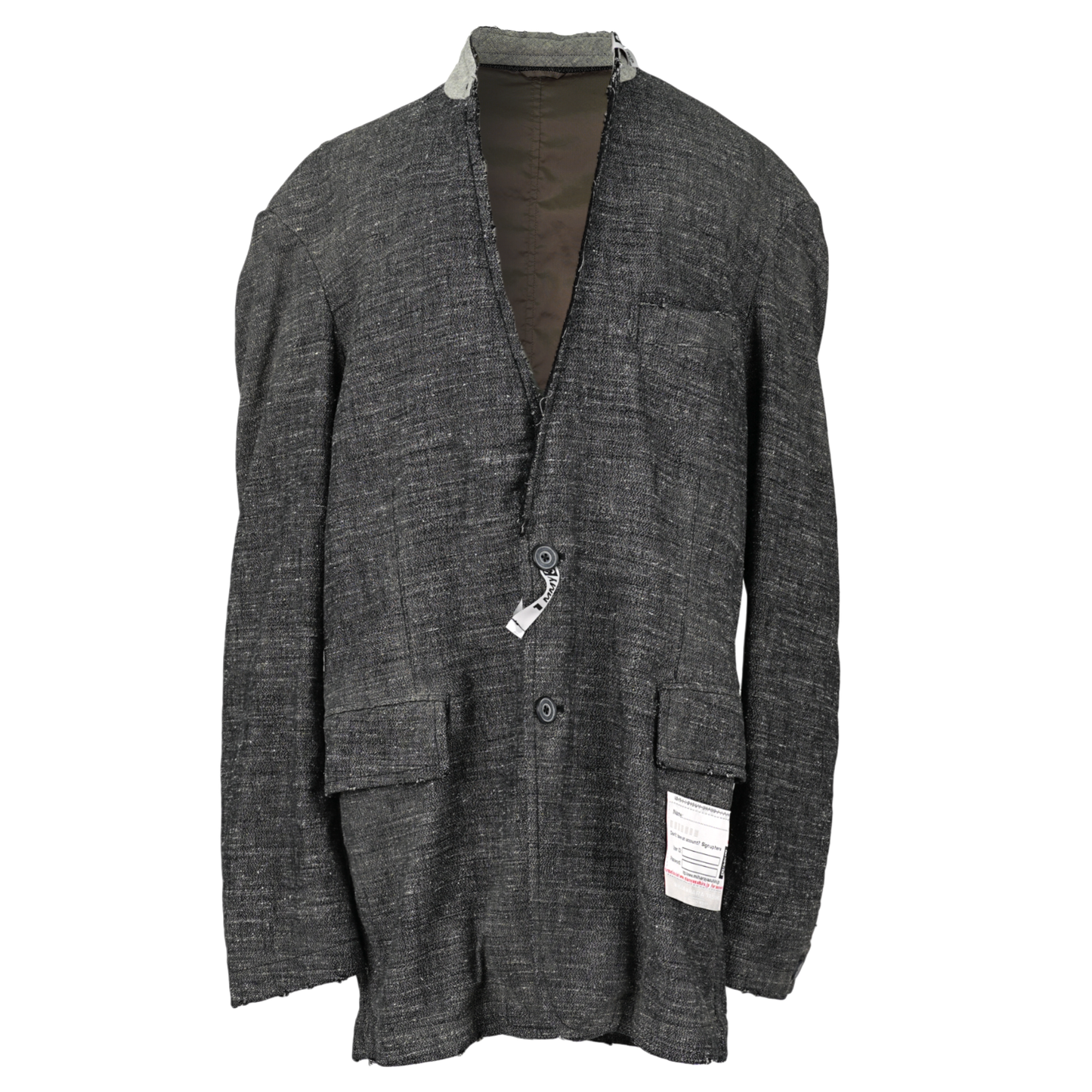 SLUB NEP TWEED BLAZER / BLACK