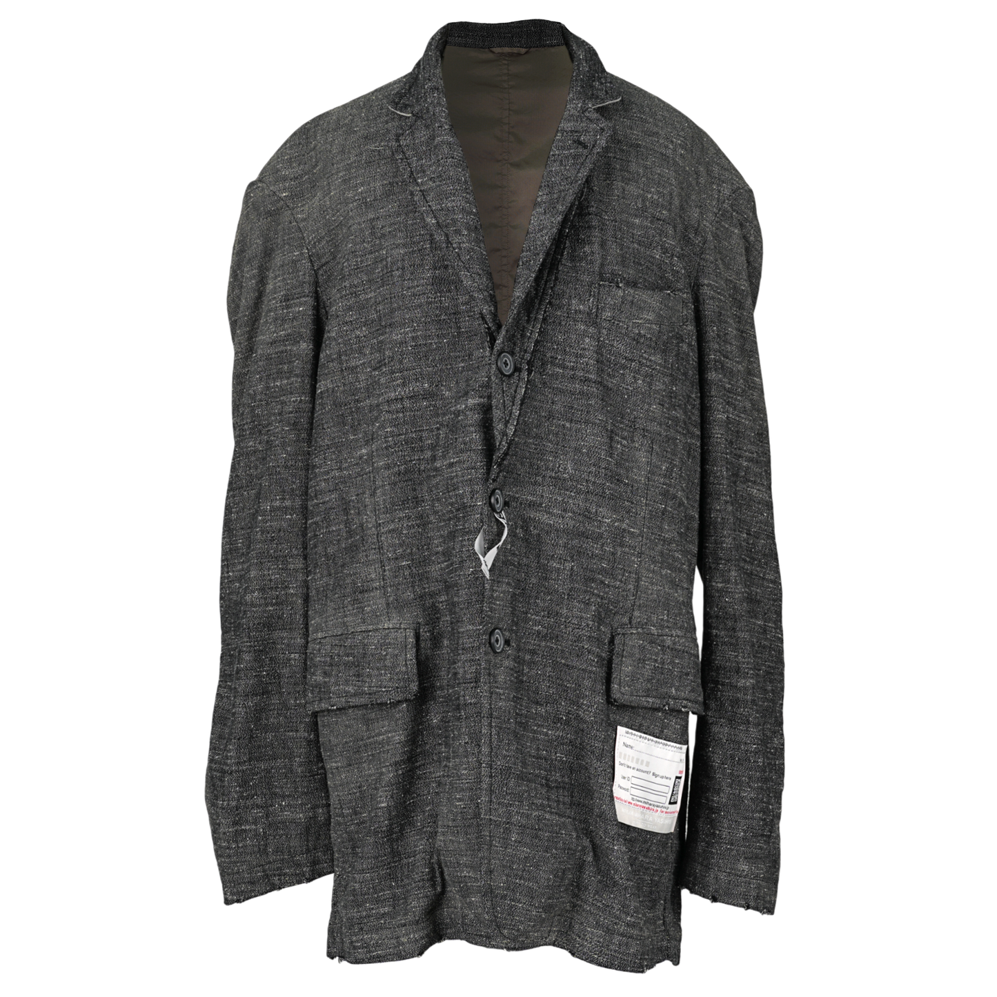 SLUB NEP TWEED BLAZER / BLACK