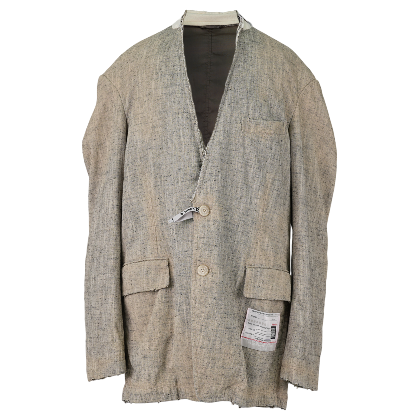 SLUB NEP TWEED BLAZER / IVORY