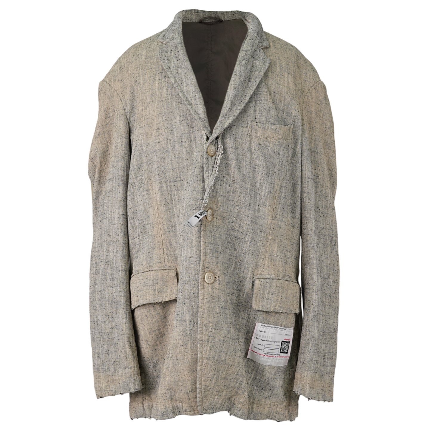 SLUB NEP TWEED BLAZER / IVORY