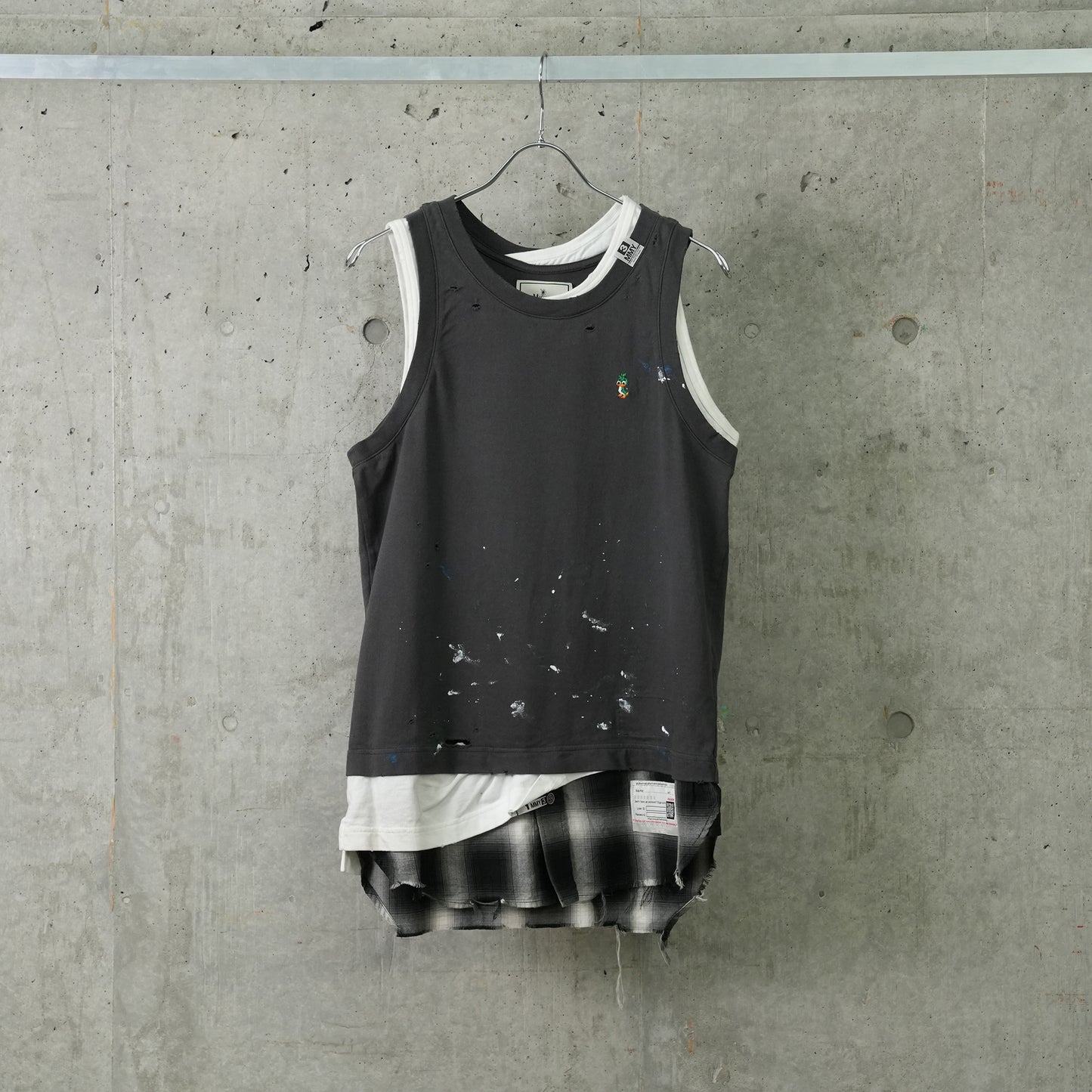 TRIPLE LAYERED TANK TOP / BLACK