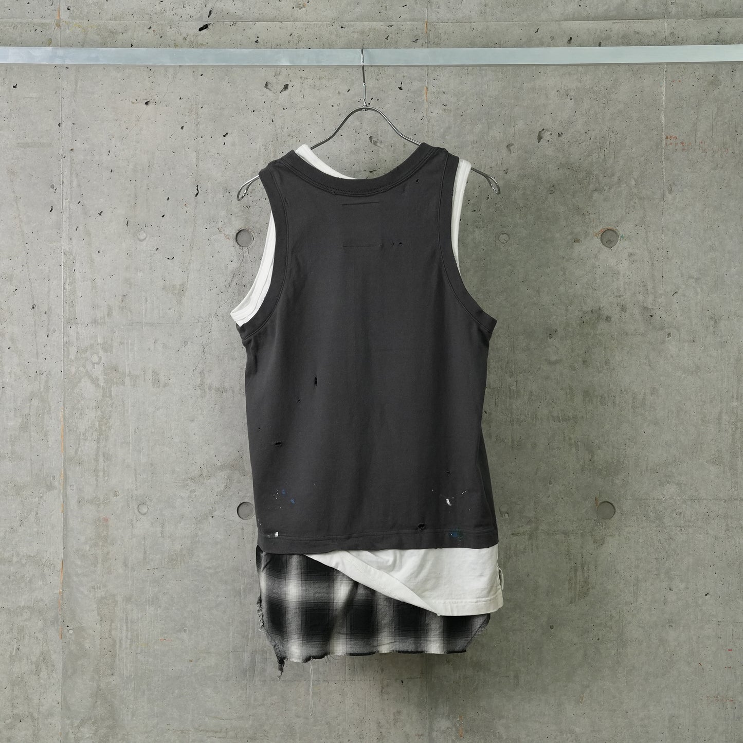 TRIPLE LAYERED TANK TOP / BLACK