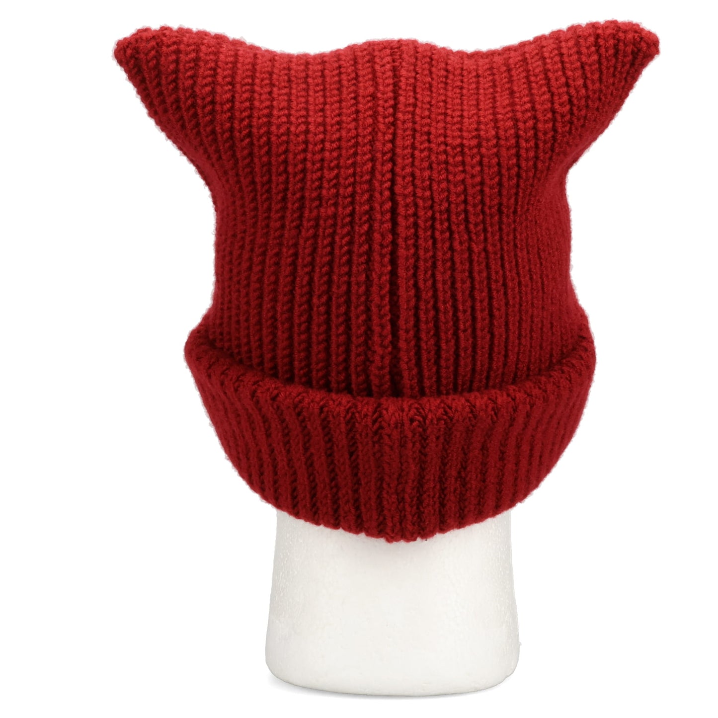 MASKED CAT VISOR KNIT CAP / RED
