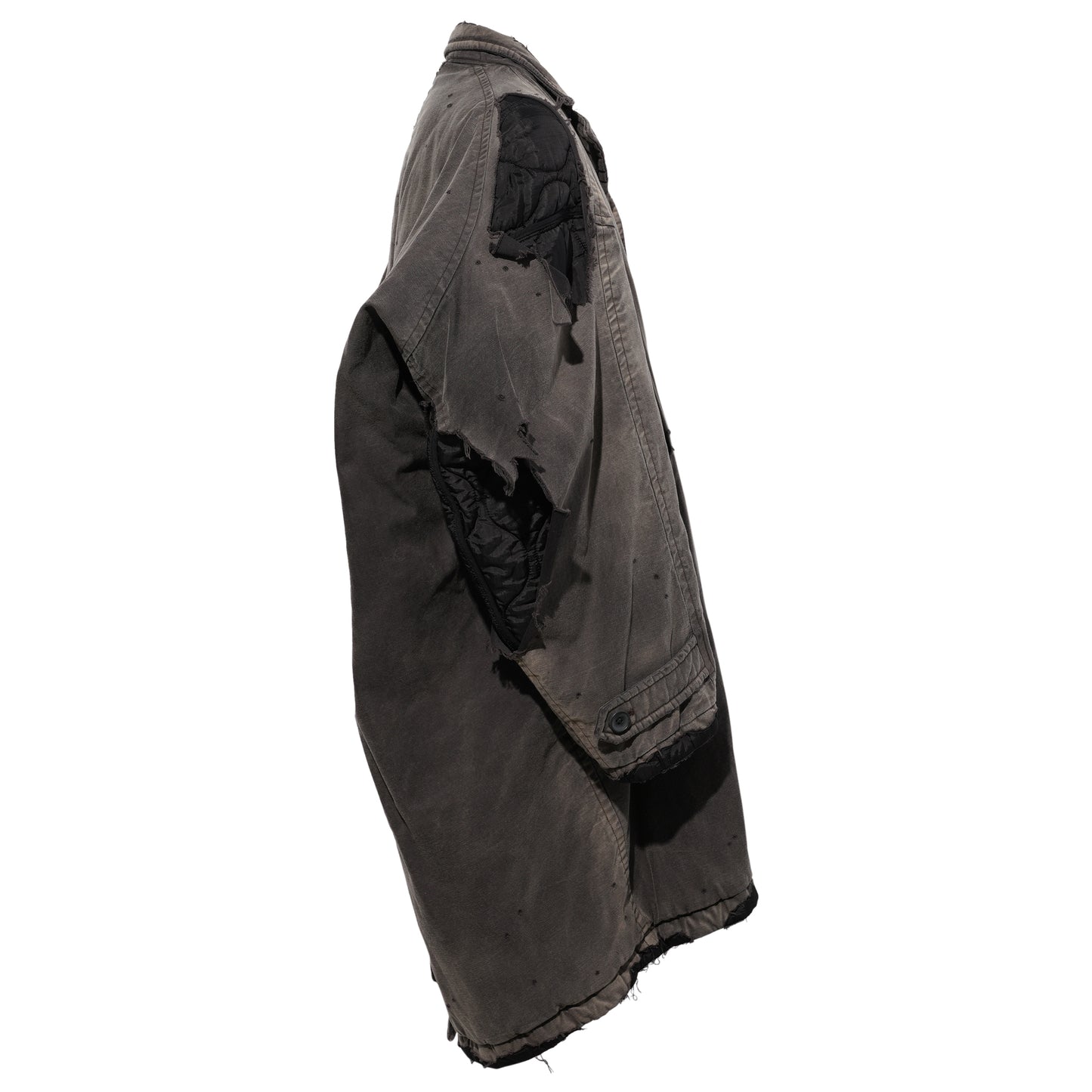 DISTRESSED BALMACAAN COAT / BLACK