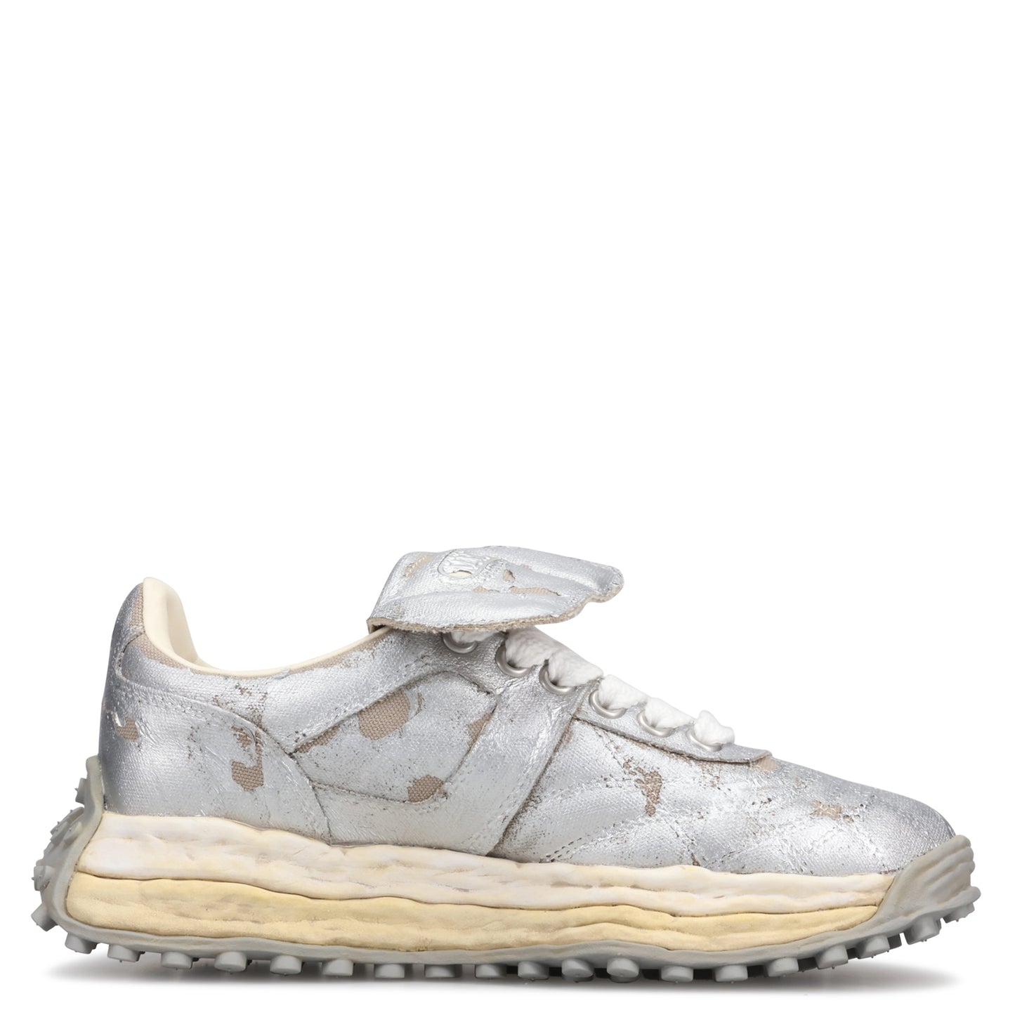 SCOTT OG SOLE FILM ATTACHED CANVAS LOW-TOP SNEAKER / 060:SILVER