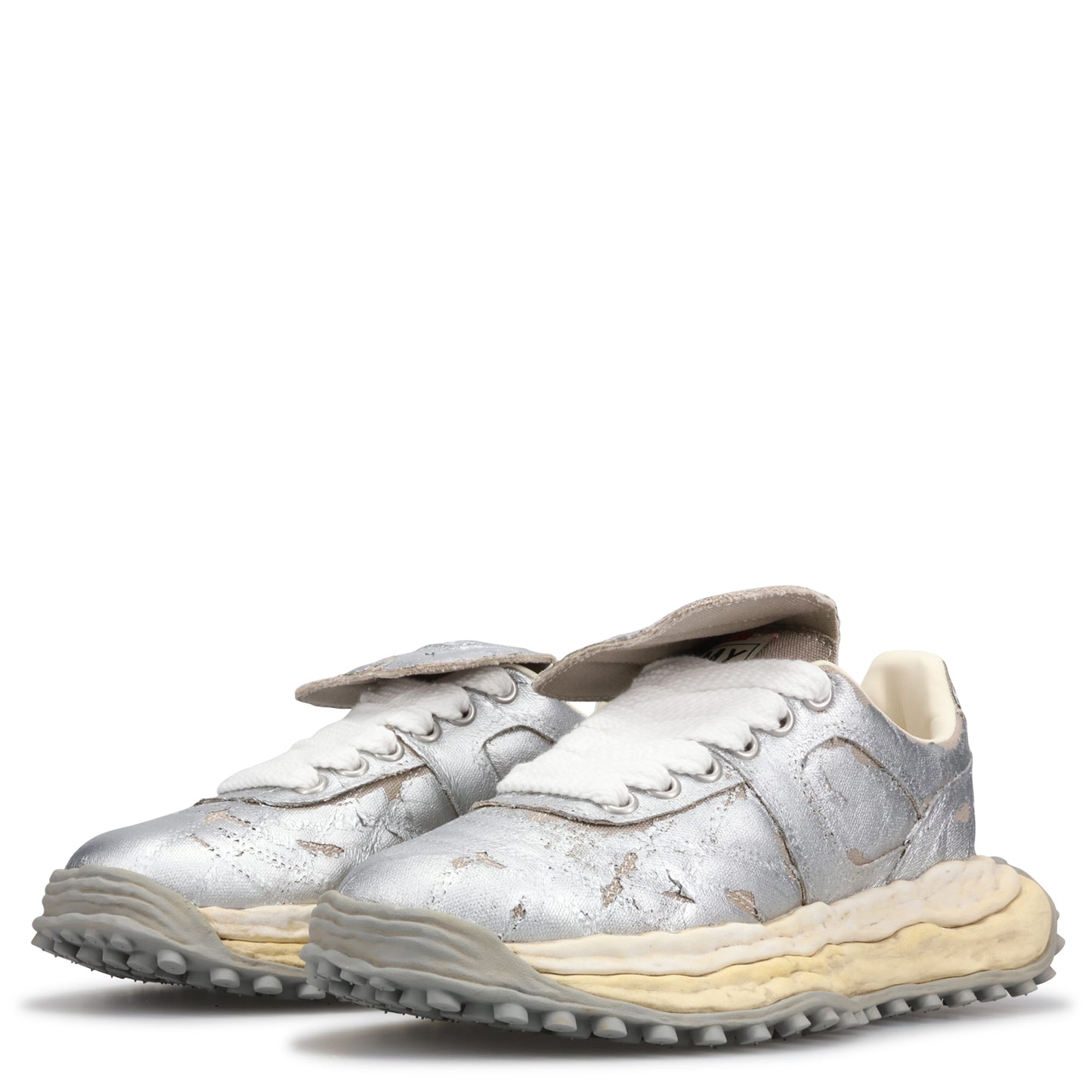 SCOTT OG SOLE FILM ATTACHED CANVAS LOW-TOP SNEAKER / 060:SILVER