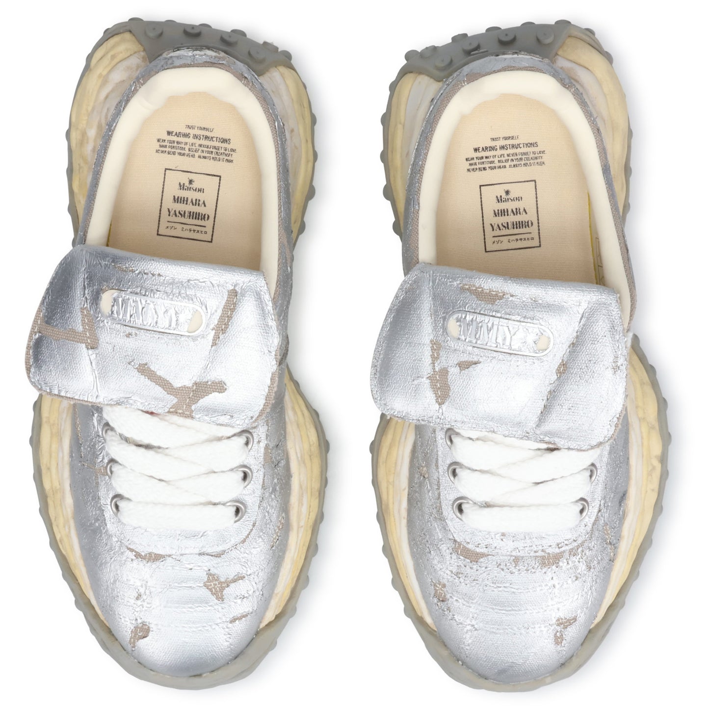SCOTT OG SOLE FILM ATTACHED CANVAS LOW-TOP SNEAKER / 060:SILVER