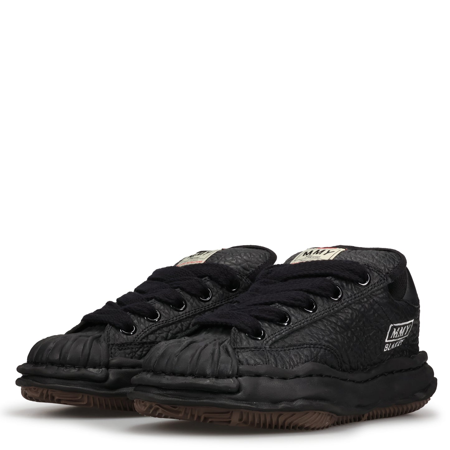BLAKEY PUFFER MONSTER LEATHER LOW-TOP SNEAKER / 129:BLACK/BLACK