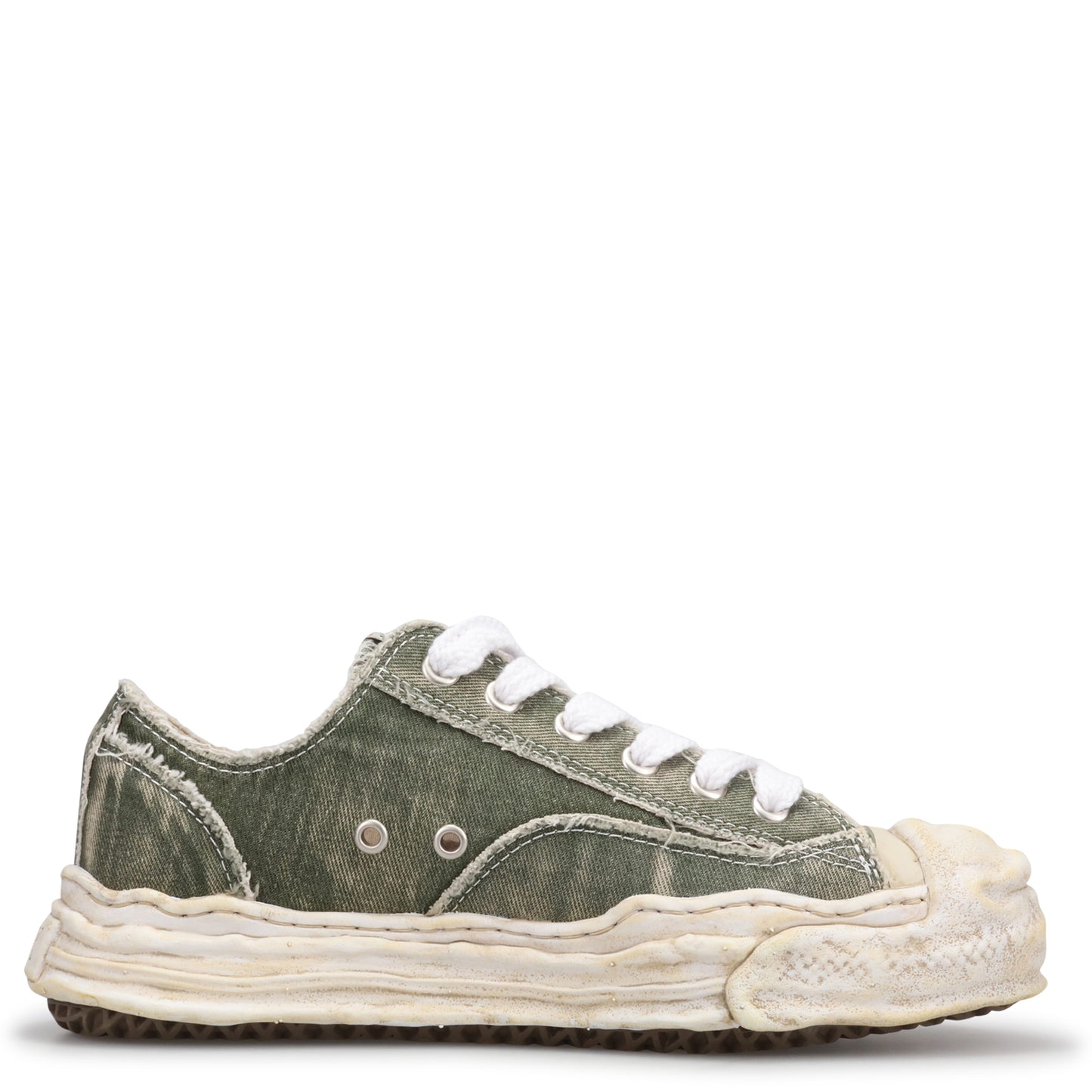 HANK BLEACHING AND WASHING TEXTILE LOW-TOP SNEAKER / 016:GRAY