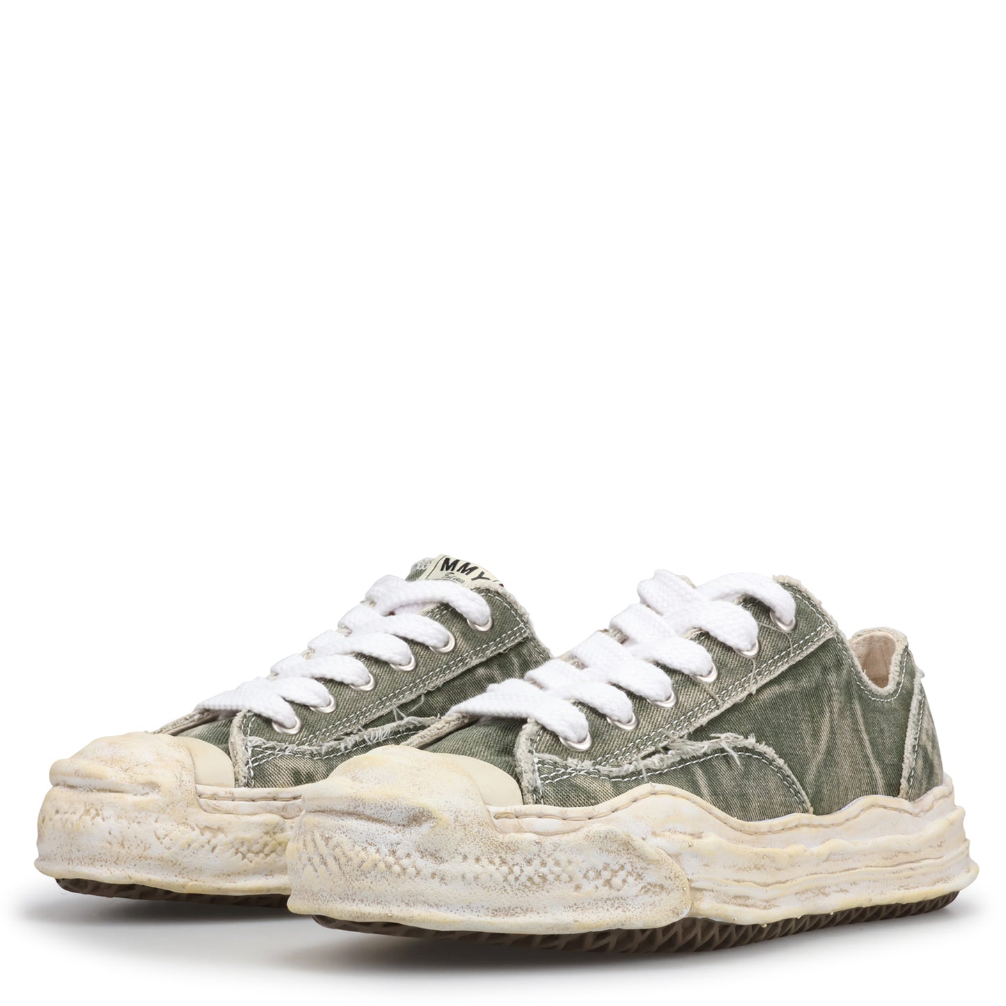 HANK BLEACHING AND WASHING TEXTILE LOW-TOP SNEAKER / 016:GRAY