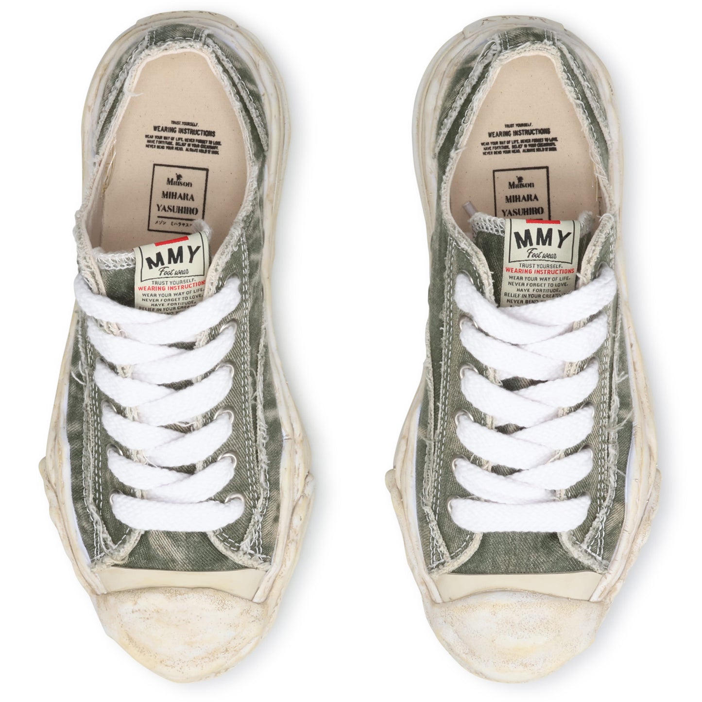 HANK BLEACHING AND WASHING TEXTILE LOW-TOP SNEAKER / 016:GRAY