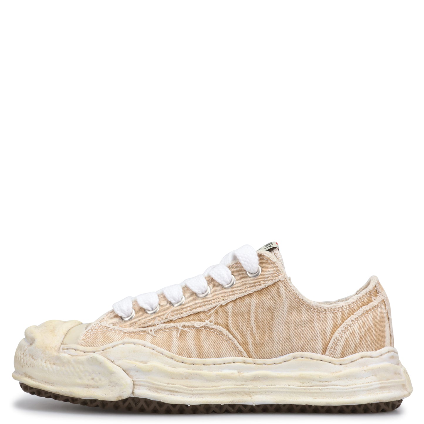HANK BLEACHING AND WASHING TEXTILE LOW-TOP SNEAKER / 033:BEIGE