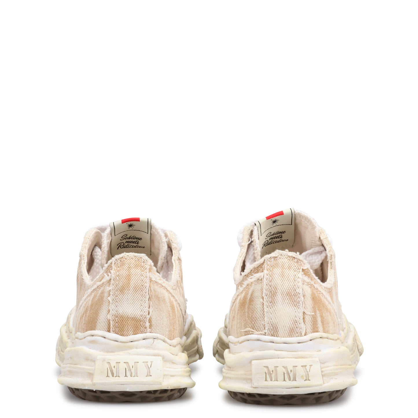 HANK BLEACHING AND WASHING TEXTILE LOW-TOP SNEAKER / 033:BEIGE