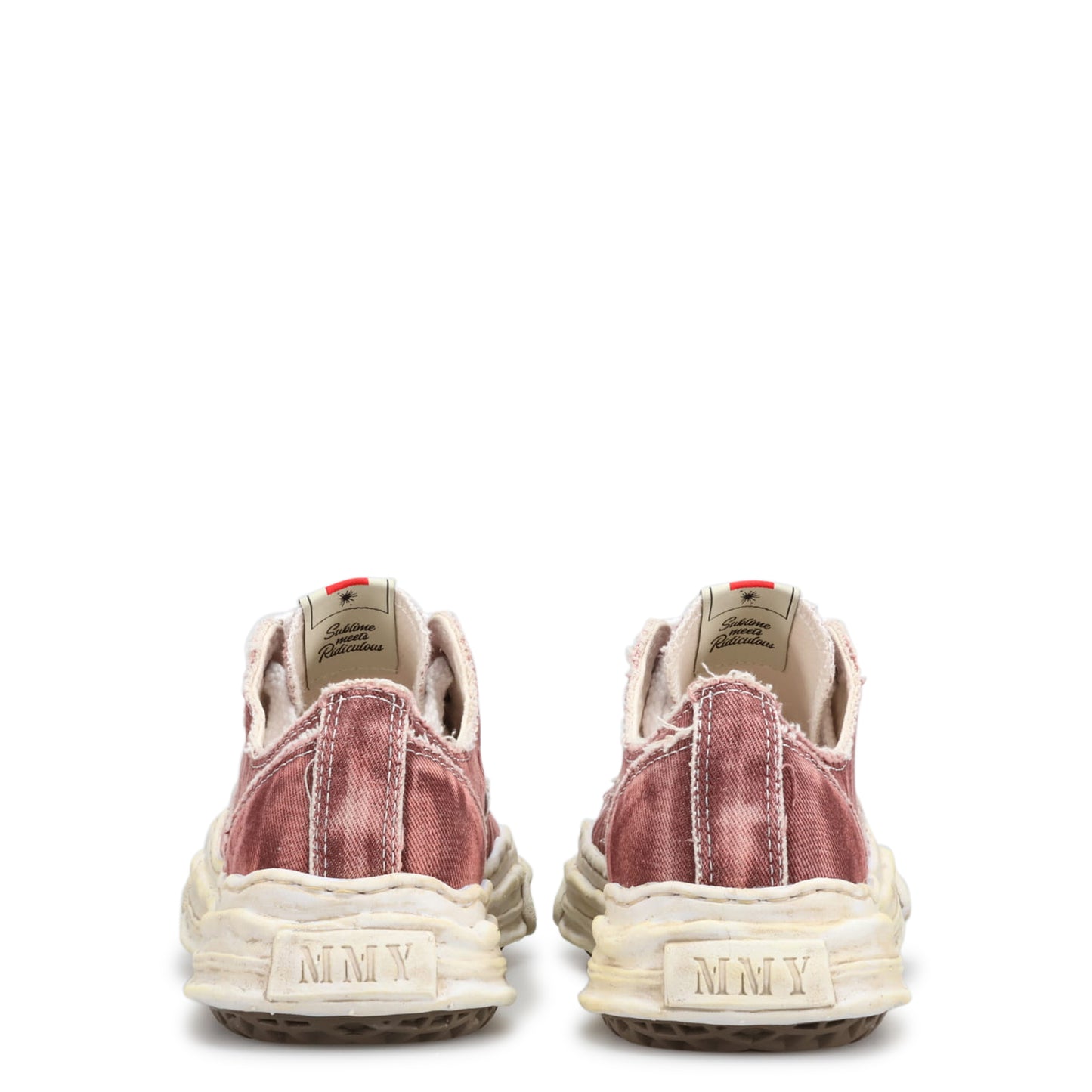 HANK BLEACHING AND WASHING TEXTILE LOW-TOP SNEAKER / 048:BORDEAUX