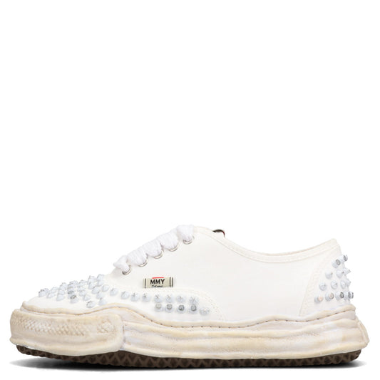 BAKER STUDDED PAINT CANVAS LOW-TOP SNEAKER / 011:WHITE
