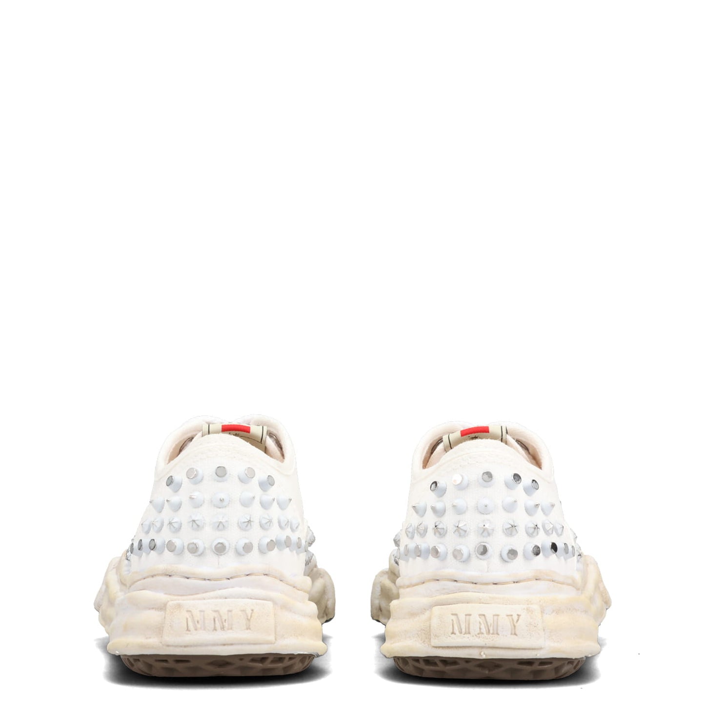 BAKER STUDDED PAINT CANVAS LOW-TOP SNEAKER / 011:WHITE