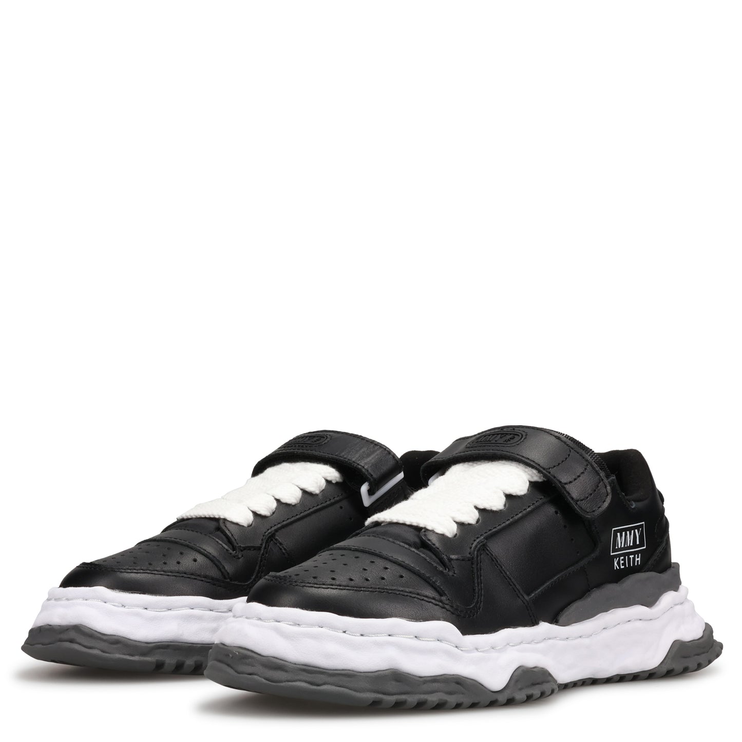 KEITH LEATHER LOW-TOP SNEAKER / 018:BLACK