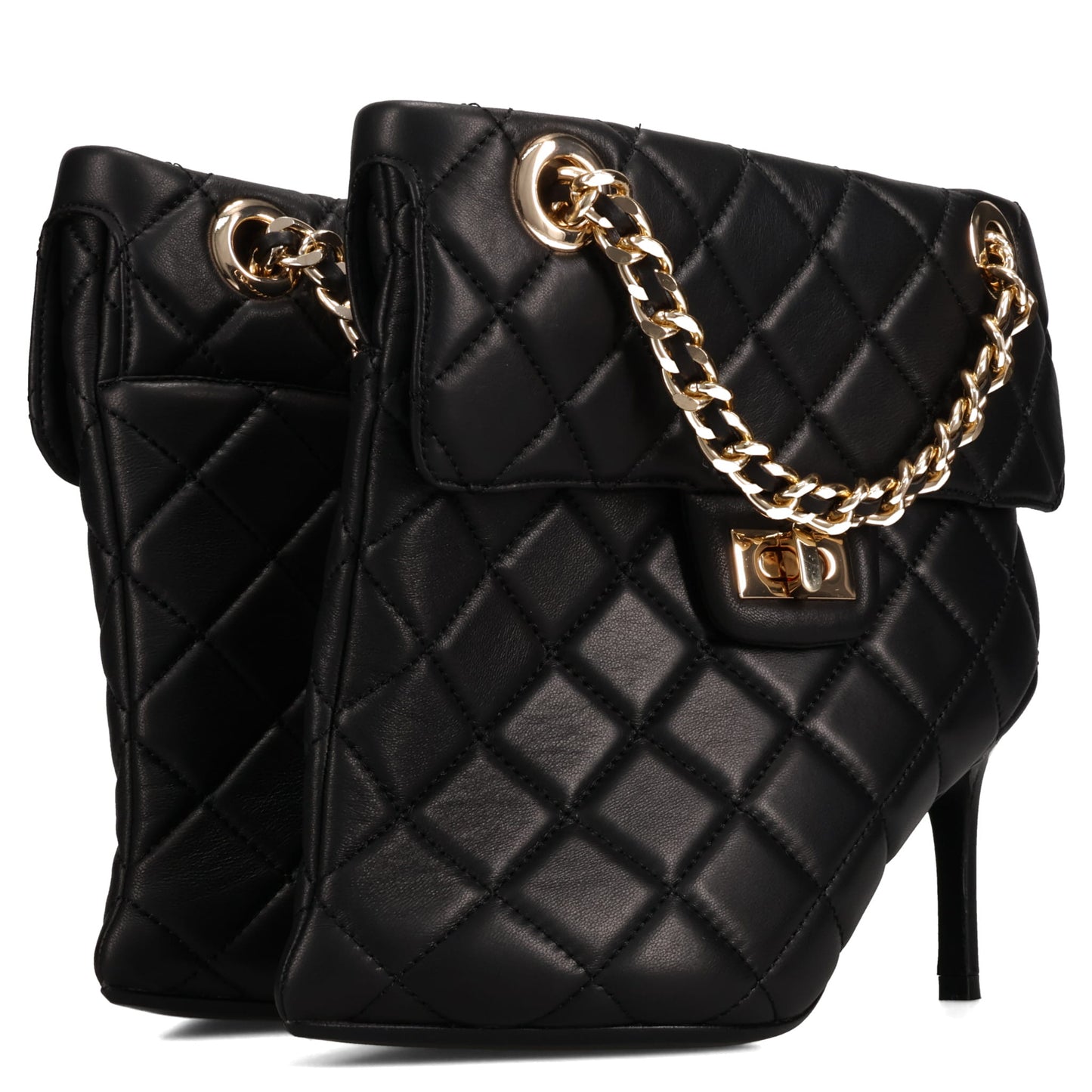 CHAIN BAG BOOTS / 018:BLACK