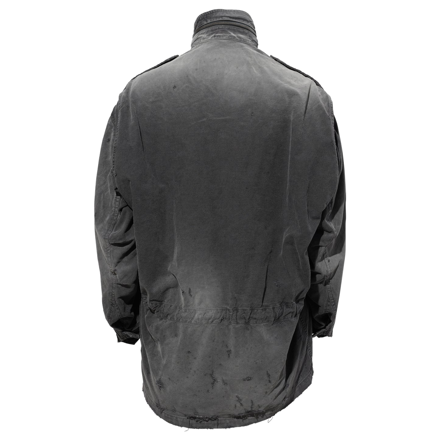 DISTRESSED M-65 JACKET / BLACK
