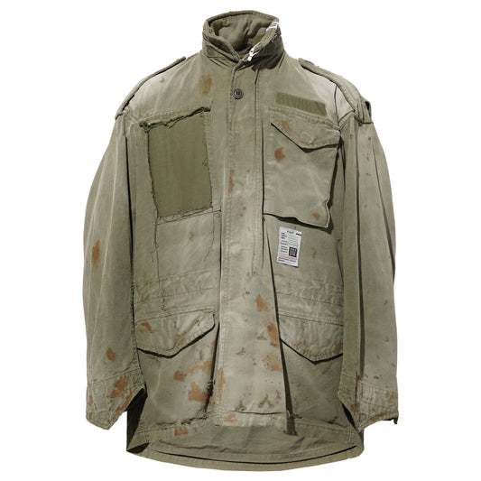 DISTRESSED M-65 JACKET / KHAKI