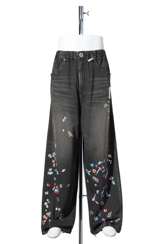 "GR8 EXCLUSIVE" LIGHT WIDE JEANS / BLACK