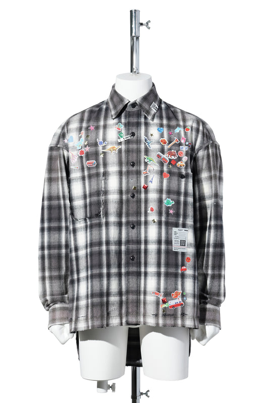 "GR8 EXCLUSIVE" VINTAGE LIKE CHECK L / BLACK