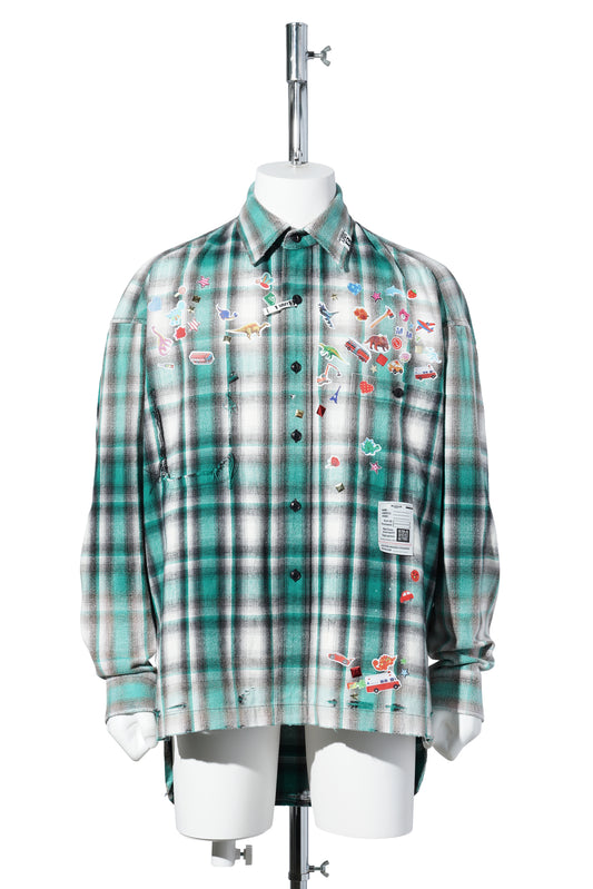 "GR8 EXCLUSIVE" VINTAGE LIKE CHECK L / GREEN