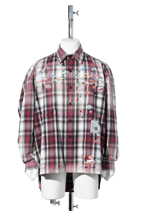 "GR8 EXCLUSIVE" VINTAGE LIKE CHECK L / RED