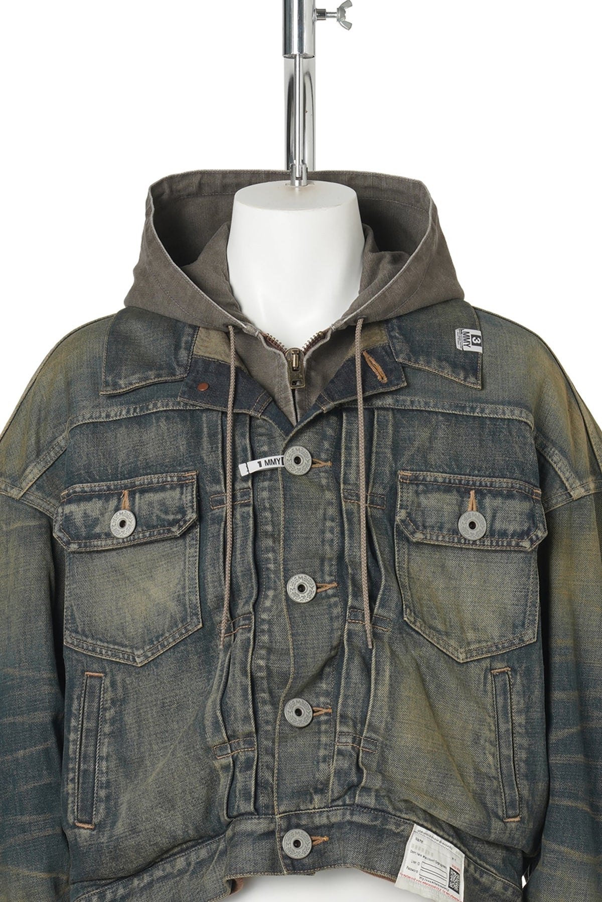 LAYERED DENIM JACKET / INDIGO