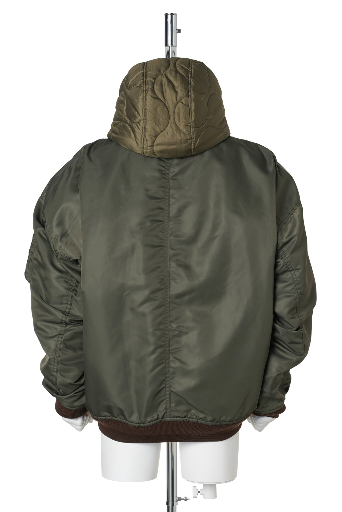 HOODED BOMBER JACKET / KHAKI