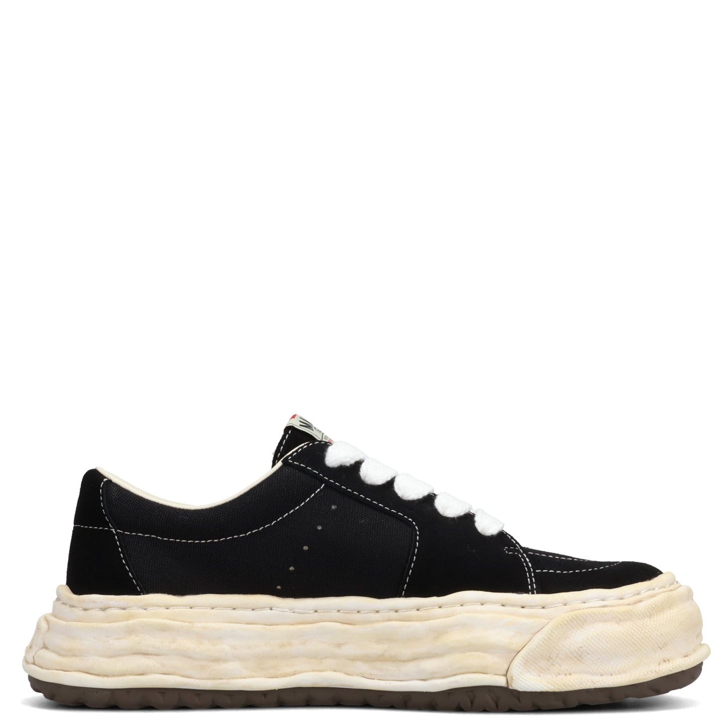 ERIC OVERDYED CANVAS LOW-TOP SNEAKERS / 018:BLACK