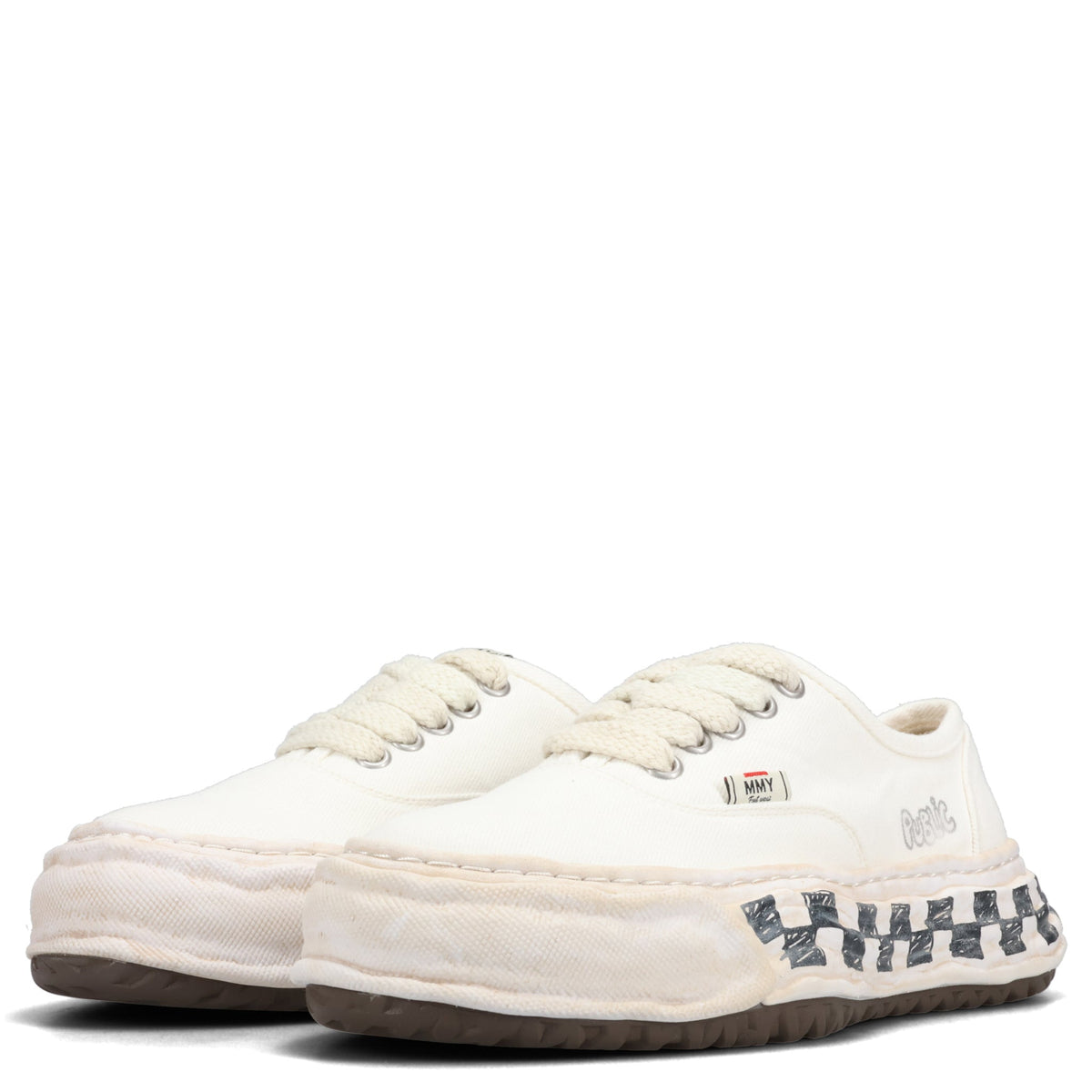 BAKER26 GRAFFITI SOLE LOW-TOP SNEAKERS / 011:WHITE