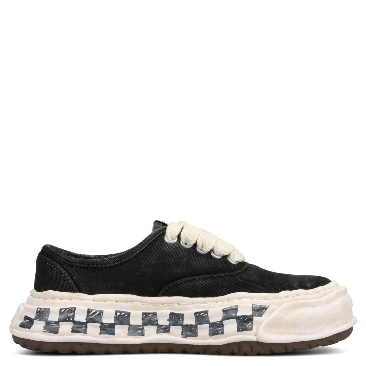 BAKER26 GRAFFITI SOLE LOW-TOP SNEAKERS / 018:BLACK