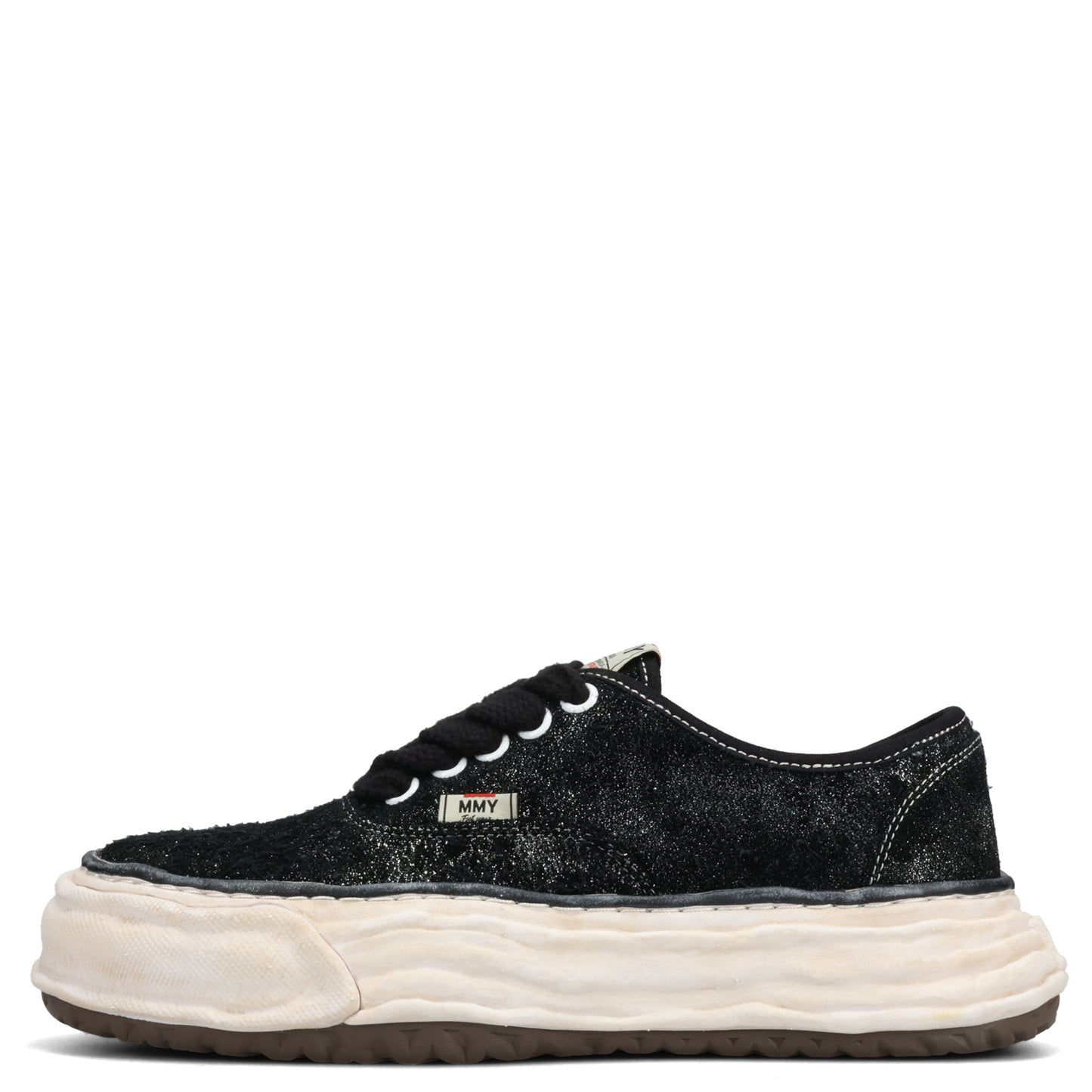 BAKER26 GLITTERY SUEDE LOW-TOP SNEAKERS / 018:BLACK